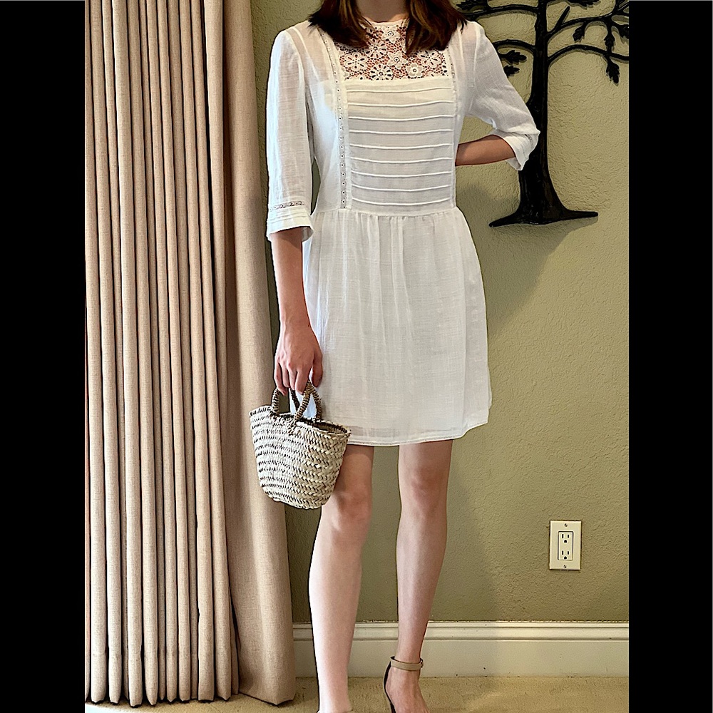 NWT Pristine Condition White, flowy, romantic J.CREW Dress Size 6